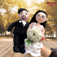 Personalized Crochet Doll with Photo Card "Love Never Fails 1 Corinthians 13"