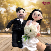 Personalized Crochet Doll with Photo Card "The Most Wonderful Things Romantic"