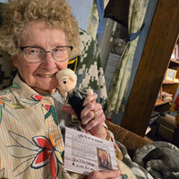 Personalized Ornament Crochet Doll with Photo Card "As I Sit In Heaven"