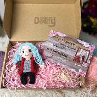 Personalized Crochet Doll with Photo Card "Breast Cancer Is A Journey I Never Planned"