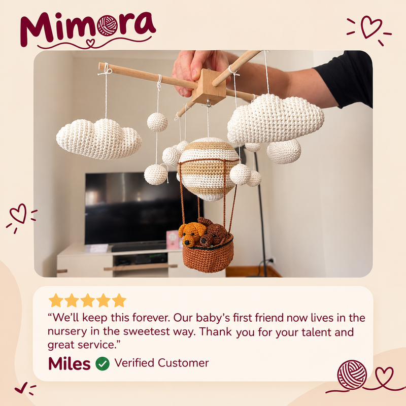 Pet Balloon | Custom Crochet Pet Nursery Baby Mobile