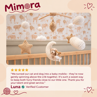 Pet Moon Brown | Custom Crochet Pet Nursery Baby Mobile