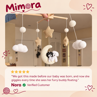 Pet Moon Brown | Custom Crochet Pet Nursery Baby Mobile