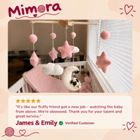 Pet Moon Pink | Custom Crochet Pet Nursery Baby Mobile