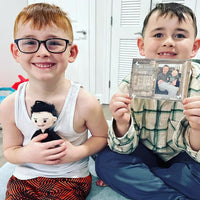 Personalized Crochet Doll with Photo Card "Because Someone We Love Is In Heaven 2"
