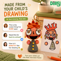 Dollfy for Back To School, Keychain from Drawing
