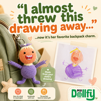 Dollfy for Back To School, Keychain from Drawing
