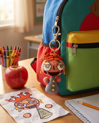 Dollfy for Back To School, Keychain from Drawing