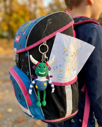 Dollfy for Back To School, Keychain from Drawing