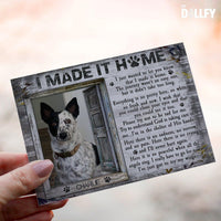 Personalized Crochet Doll with Photo Card "I Made It Home"