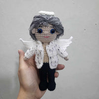 Personalized Crochet Doll with Photo Card "Those We Love Don't Go Away 2"