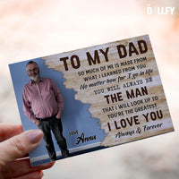 Personalized Crochet Doll with Photo Card "To My Dad Style 3"