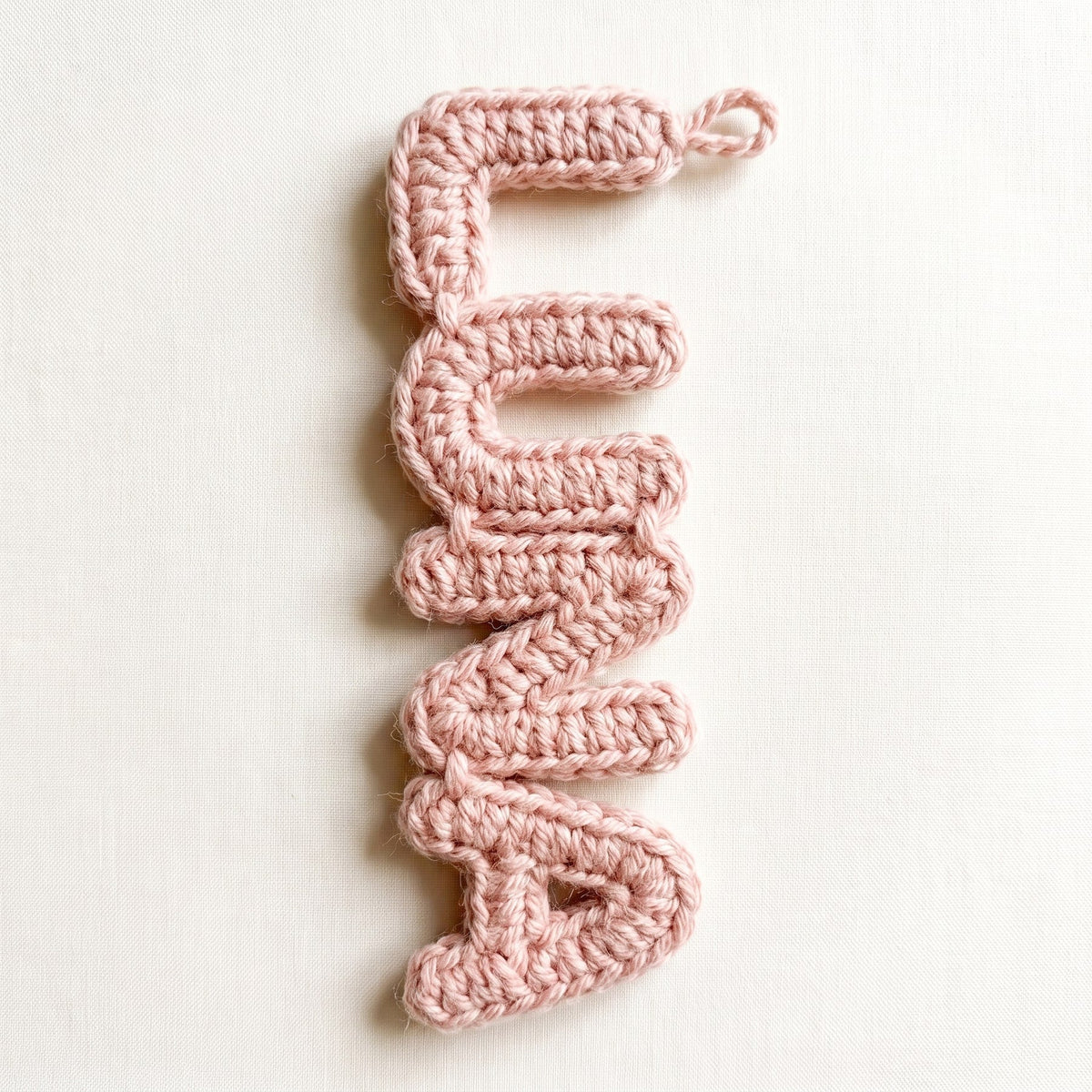 Crochet Name Charm