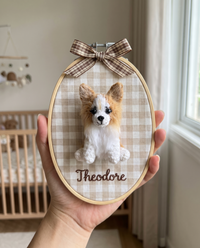 Nursery Hoop | Custom 3D Crochet Pet & Baby Portrait Wall Art