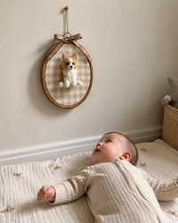 Nursery Hoop | Custom 3D Crochet Pet & Baby Portrait Wall Art