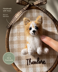 Nursery Hoop | Custom 3D Crochet Pet & Baby Portrait Wall Art