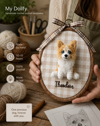 Nursery Hoop | Custom 3D Crochet Pet & Baby Portrait Wall Art