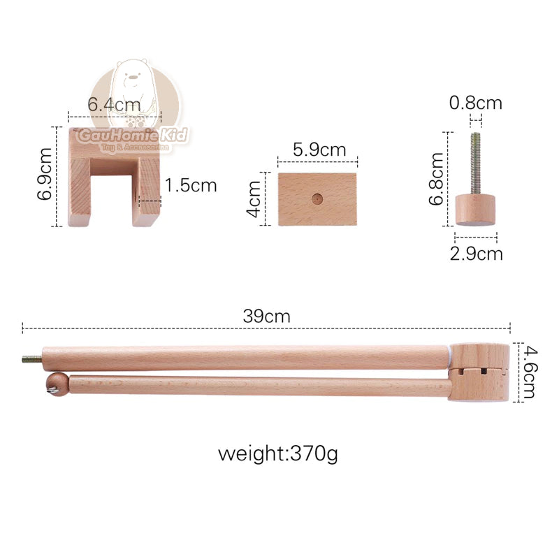 Natural Oak Baby Mobile Hanger